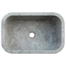 Tundra Gray Marble Wall Mount Bathroom Sink 12x18 Polished Natural Stone Basin