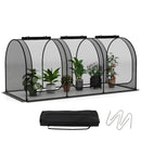 Tunnel Crop Cage Large Portable Plant Protection Tent with 3 Roll-up Zippered Doors by LJGDeals