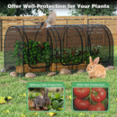 Tunnel Crop Cage Large Portable Plant Protection Tent with 3 Roll-up Zippered Doors by LJGDeals