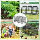 Tunnel Crop Cage Large Portable Plant Protection Tent with 3 Roll-up Zippered Doors by LJGDeals