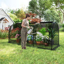 Tunnel Crop Cage Large Portable Plant Protection Tent with 3 Roll-up Zippered Doors by LJGDeals