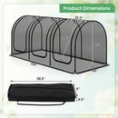 Tunnel Crop Cage Large Portable Plant Protection Tent with 3 Roll-up Zippered Doors by LJGDeals