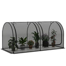 Tunnel Crop Cage Large Portable Plant Protection Tent with 2 Roll-up Zippered Doors by LJGDeals