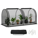 Tunnel Crop Cage Large Portable Plant Protection Tent with 2 Roll-up Zippered Doors by DirectDeals