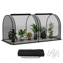 Tunnel Crop Cage Large Portable Plant Protection Tent with 2 Roll-up Zippered Doors by LJGDeals