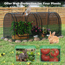 Tunnel Crop Cage Large Portable Plant Protection Tent with 2 Roll-up Zippered Doors by LJGDeals