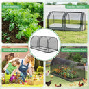 Tunnel Crop Cage Large Portable Plant Protection Tent with 2 Roll-up Zippered Doors by LJGDeals