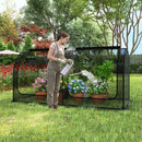 Tunnel Crop Cage Large Portable Plant Protection Tent with 2 Roll-up Zippered Doors by LJGDeals