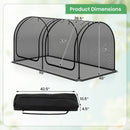 Tunnel Crop Cage Large Portable Plant Protection Tent with 2 Roll-up Zippered Doors by LJGDeals