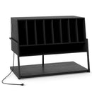 Turntable Stand with Charging Station & Vinyl Storage by LJGDeals