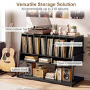 Turntable Stand with Charging Station & Vinyl Storage by LJGDeals