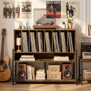 Turntable Stand with Charging Station & Vinyl Storage by LJGDeals