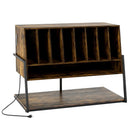 Turntable Stand with Charging Station & Vinyl Storage by DirectDeals