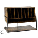 Turntable Stand with Charging Station & Vinyl Storage by LJGDeals