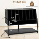 Turntable Stand with Charging Station & Vinyl Storage by LJGDeals