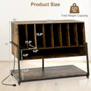 Turntable Stand with Charging Station & Vinyl Storage by LJGDeals