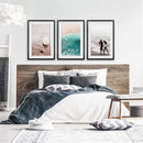 California Surfing Vibe. Beige Turquoise Coastal Prints Set by Wall Art Set