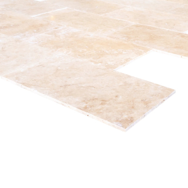Tuscany Beige Honed and Filled Travertine Wall and Floor Tiles, profile view