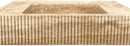 Tuscany Walnut Travertine Wall-mount Bathroom Vanity Sink Ribbed Textured Front