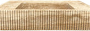 Tuscany Hand Carved Travertine Wall Mount Vanity Sink Ribbed