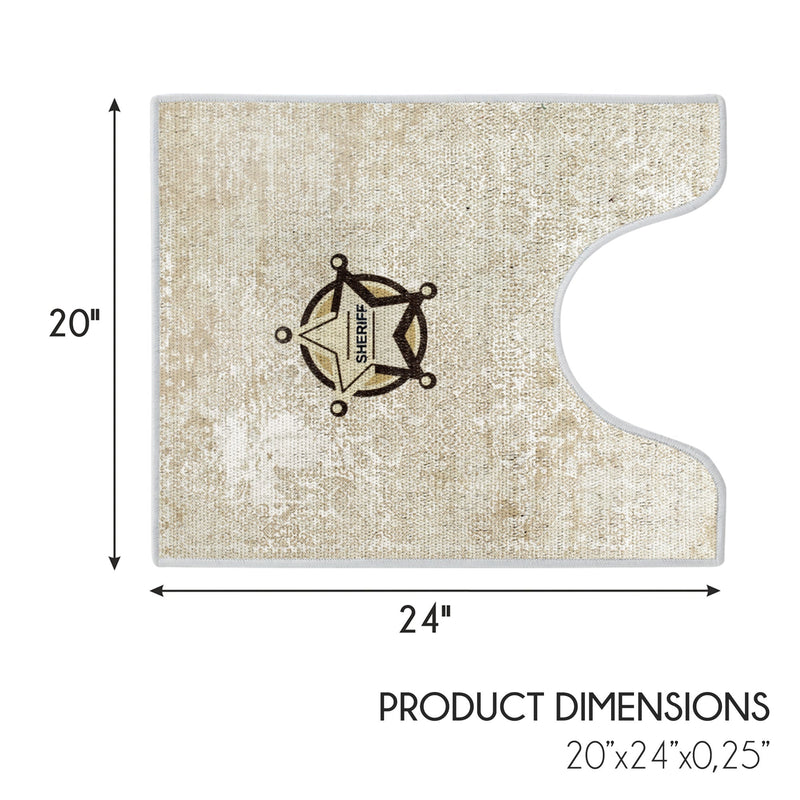 Texas Design U Shape Bathroom Rug | 20”x24" | Multicolor