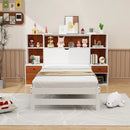 Bed Frame with Storage Headboard and Nightstands-Twin Size by LJGDeals