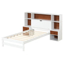 Bed Frame with Storage Headboard and Nightstands-Twin Size by LJGDeals