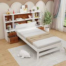 Bed Frame with Storage Headboard and Nightstands-Twin Size by LJGDeals