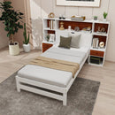 Bed Frame with Storage Headboard and Nightstands-Twin Size by LJGDeals
