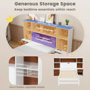 Bed Frame with Storage Headboard and Nightstands-Twin Size by LJGDeals
