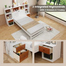 Bed Frame with Storage Headboard and Nightstands-Twin Size by LJGDeals