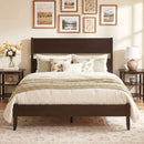 Full Bed Frame with Headboard and Solid Wood Legs by LJGDeals