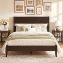 Full Bed Frame with Headboard and Solid Wood Legs