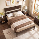 Full Bed Frame with Headboard and Solid Wood Legs by LJGDeals