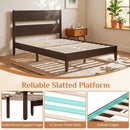 Full Bed Frame with Headboard and Solid Wood Legs by LJGDeals