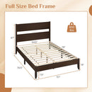 Full Bed Frame with Headboard and Solid Wood Legs by LJGDeals