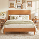 Full Bed Frame with Headboard and Solid Wood Legs by LJGDeals