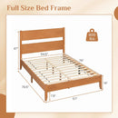 Full Bed Frame with Headboard and Solid Wood Legs by LJGDeals