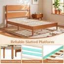 Full Bed Frame with Headboard and Solid Wood Legs by LJGDeals
