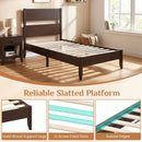 Twin Bed Frame with Headboard and Solid Wood Legs by LJGDeals