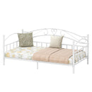 Twin Size Metal Daybed Frame with Headboard for Bedroom by LJGDeals