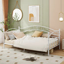 Twin Size Metal Daybed Frame with Headboard for Bedroom by LJGDeals