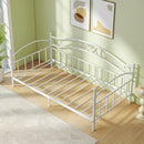 Twin Size Metal Daybed Frame with Headboard for Bedroom by LJGDeals