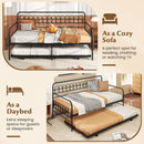 Twin Daybed with Curved Backrest and Armrests