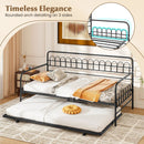 Twin Daybed with Curved Backrest and Armrests by LJGDeals