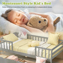 Twin Daybed with Fence and 2 Drawers Kids Bed for Boys & Girls by LJGDeals