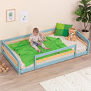 Twin Montessori Floor Bed with Safety Guardrails