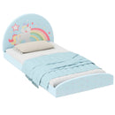 Twin Floor Bed Frame Upholstered Twin Size Kids Floor Bed with 210D Oxford Cloth Floor Mat by LJGDeals