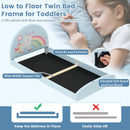 Twin Floor Bed Frame Upholstered Twin Size Kids Floor Bed with 210D Oxford Cloth Floor Mat