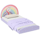 Twin Floor Bed Frame Upholstered Twin Size Kids Floor Bed with 210D Oxford Cloth Floor Mat